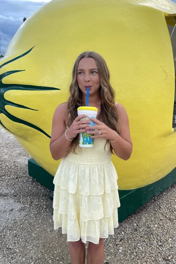 Pale Yellow Tiered Sundress